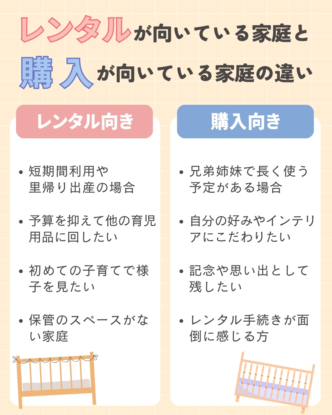 レンタルに向いている家庭